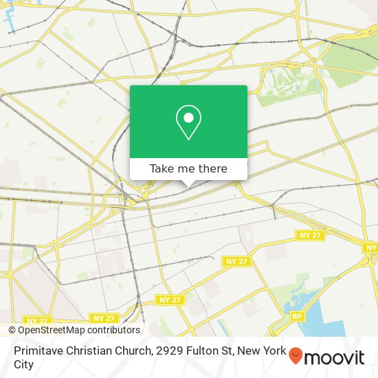 Primitave Christian Church, 2929 Fulton St map
