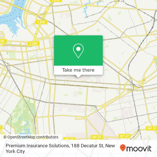 Mapa de Premium Insurance Solutions, 188 Decatur St
