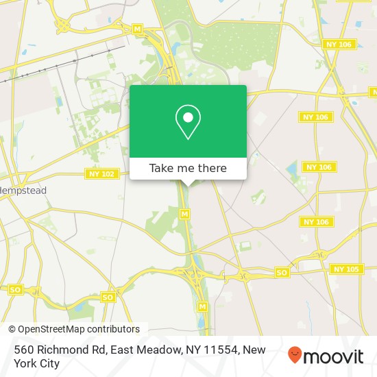 Mapa de 560 Richmond Rd, East Meadow, NY 11554