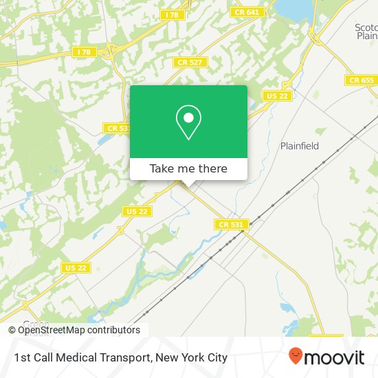 Mapa de 1st Call Medical Transport