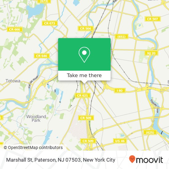 Mapa de Marshall St, Paterson, NJ 07503