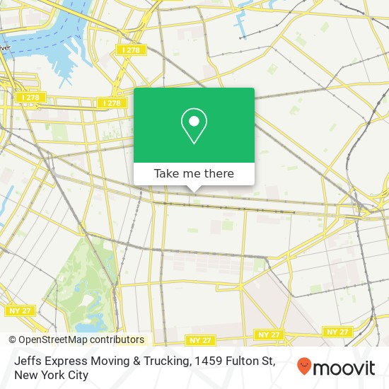 Mapa de Jeffs Express Moving & Trucking, 1459 Fulton St