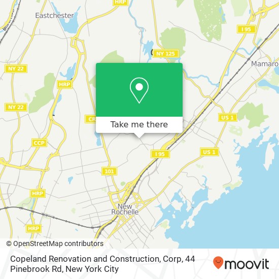 Copeland Renovation and Construction, Corp, 44 Pinebrook Rd map