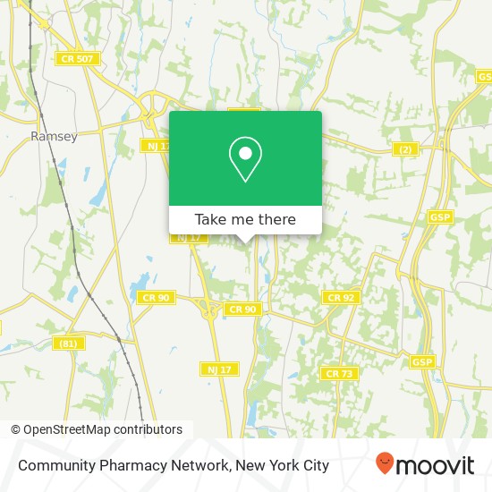 Mapa de Community Pharmacy Network