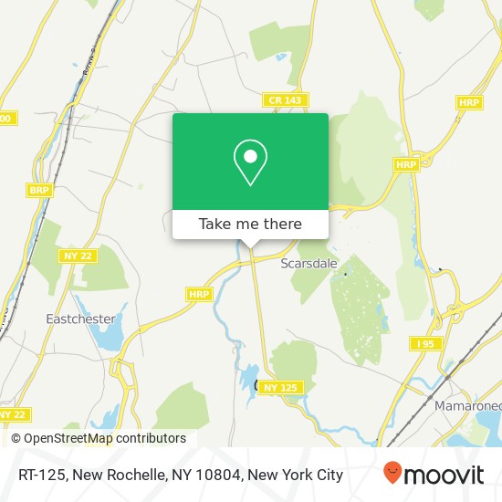 Mapa de RT-125, New Rochelle, NY 10804