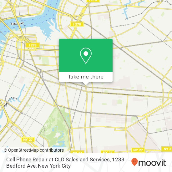 Cell Phone Repair at CLD Sales and Services, 1233 Bedford Ave map