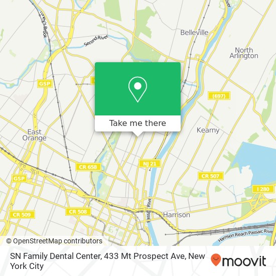 SN Family Dental Center, 433 Mt Prospect Ave map