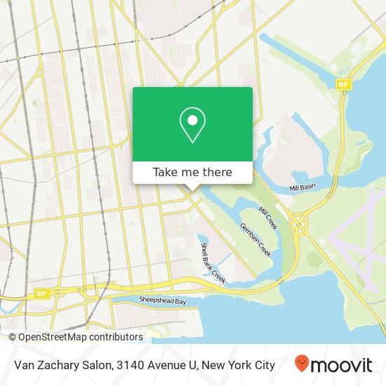 Mapa de Van Zachary Salon, 3140 Avenue U