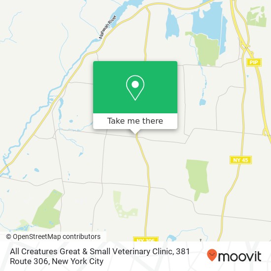 All Creatures Great & Small Veterinary Clinic, 381 Route 306 map