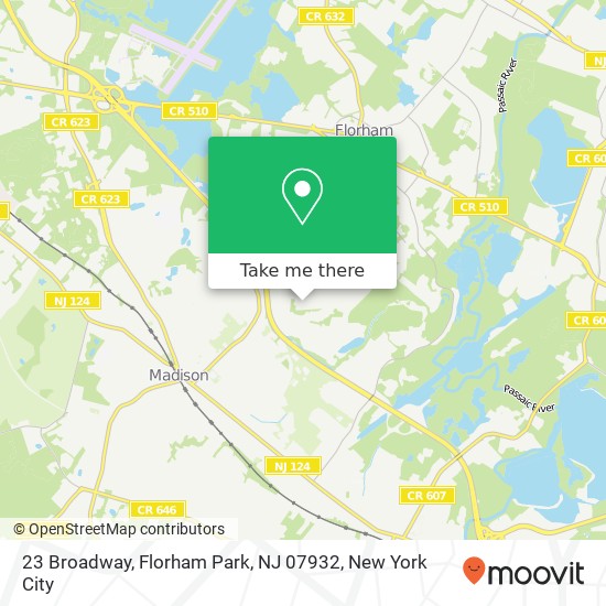 Mapa de 23 Broadway, Florham Park, NJ 07932