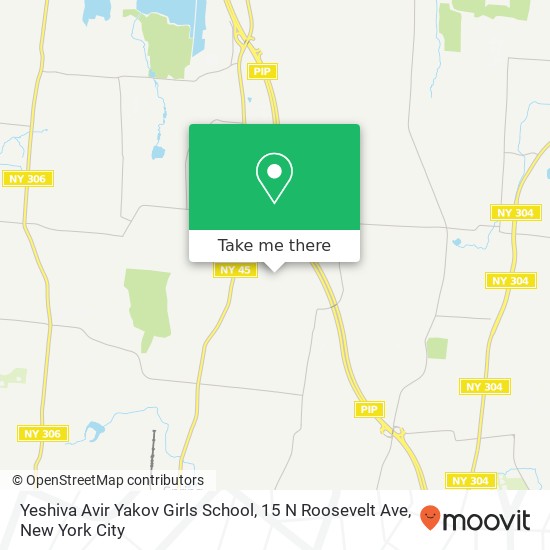 Mapa de Yeshiva Avir Yakov Girls School, 15 N Roosevelt Ave