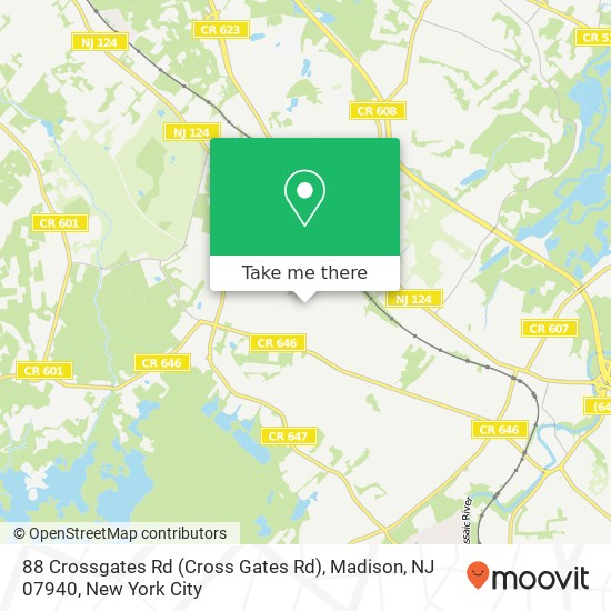 88 Crossgates Rd (Cross Gates Rd), Madison, NJ 07940 map