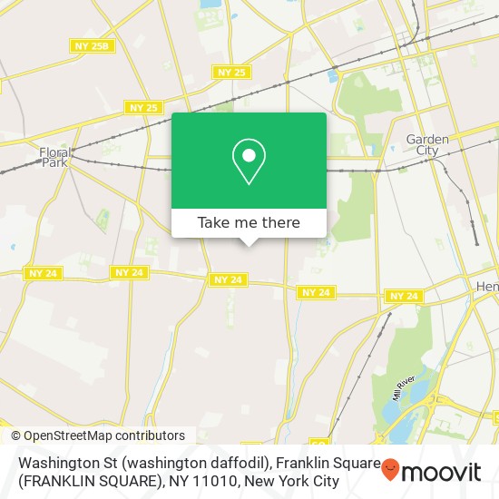 Washington St (washington daffodil), Franklin Square (FRANKLIN SQUARE), NY 11010 map