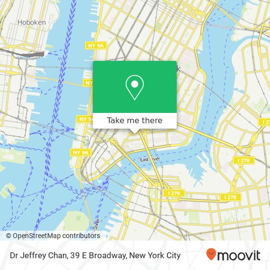 Mapa de Dr Jeffrey Chan, 39 E Broadway
