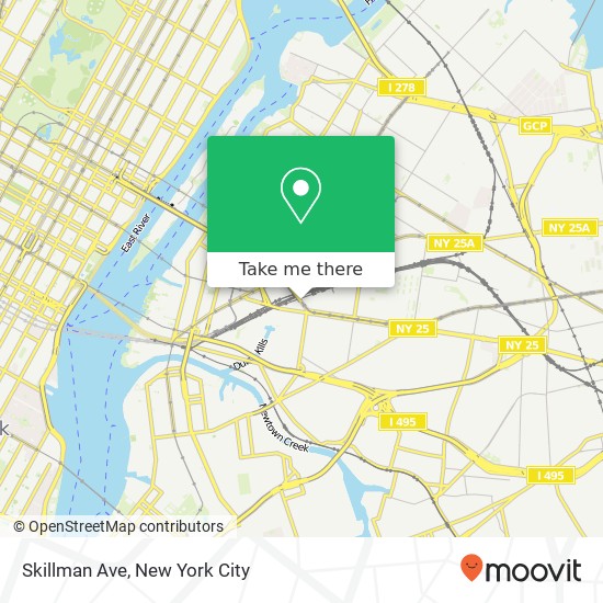 Mapa de Skillman Ave, Long Island City, NY 11101