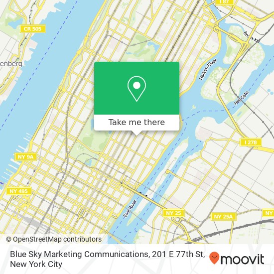Blue Sky Marketing Communications, 201 E 77th St map