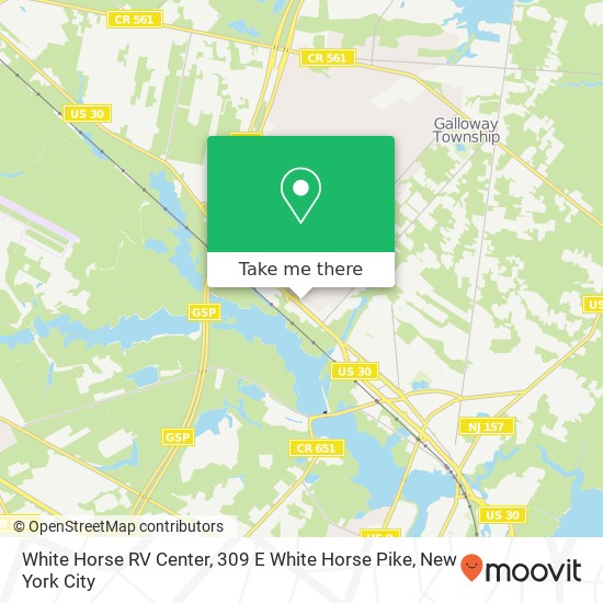 White Horse RV Center, 309 E White Horse Pike map