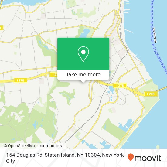 Mapa de 154 Douglas Rd, Staten Island, NY 10304