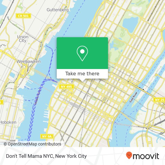 Don't Tell Mama NYC map
