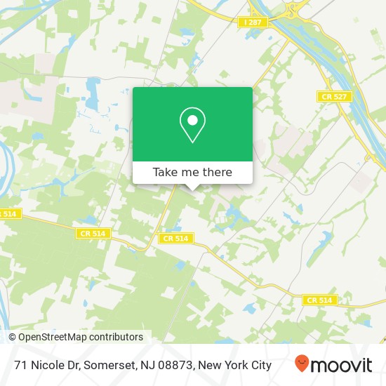 Mapa de 71 Nicole Dr, Somerset, NJ 08873