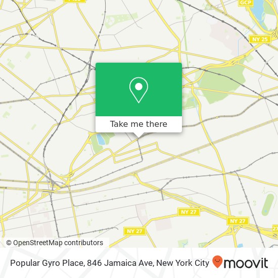 Popular Gyro Place, 846 Jamaica Ave map