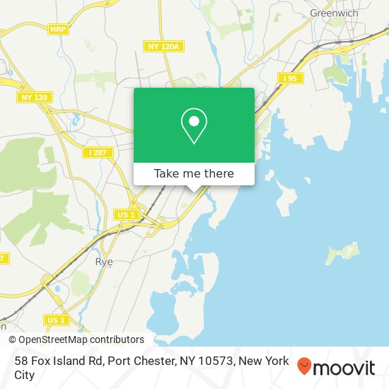 Mapa de 58 Fox Island Rd, Port Chester, NY 10573