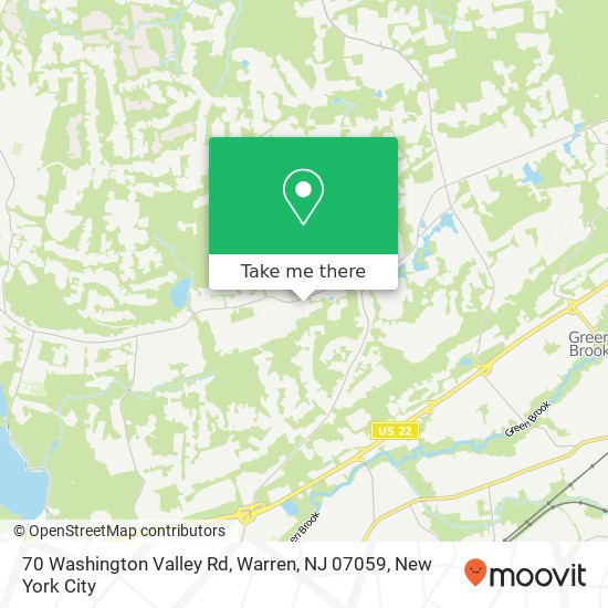 70 Washington Valley Rd, Warren, NJ 07059 map