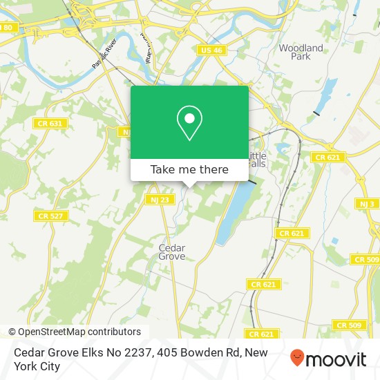 Cedar Grove Elks No 2237, 405 Bowden Rd map