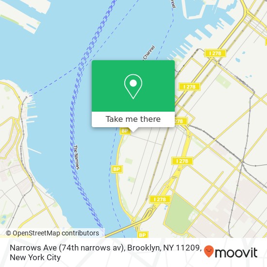 Mapa de Narrows Ave (74th narrows av), Brooklyn, NY 11209