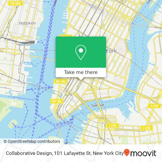 Mapa de Collaborative Design, 101 Lafayette St