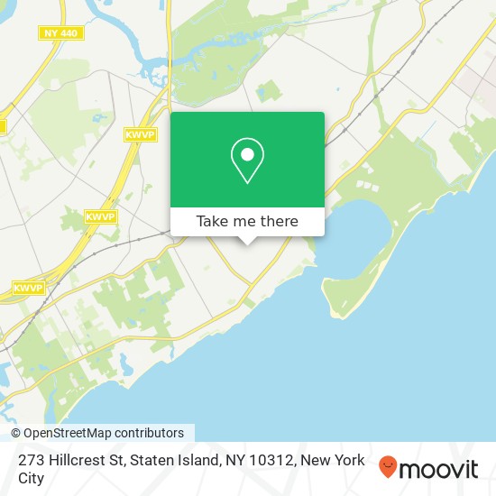 Mapa de 273 Hillcrest St, Staten Island, NY 10312