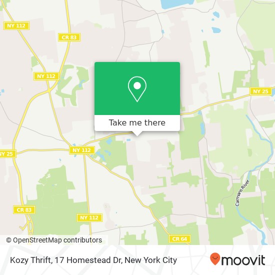 Kozy Thrift, 17 Homestead Dr map