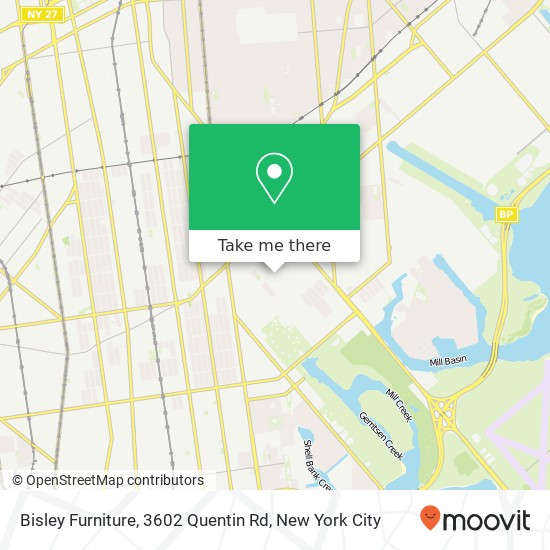 Mapa de Bisley Furniture, 3602 Quentin Rd