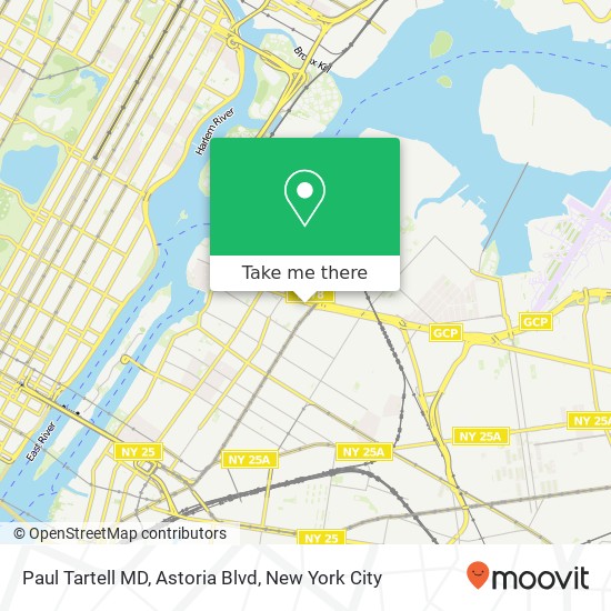 Mapa de Paul Tartell MD, Astoria Blvd