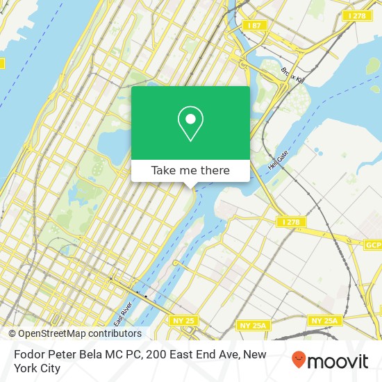 Mapa de Fodor Peter Bela MC PC, 200 East End Ave