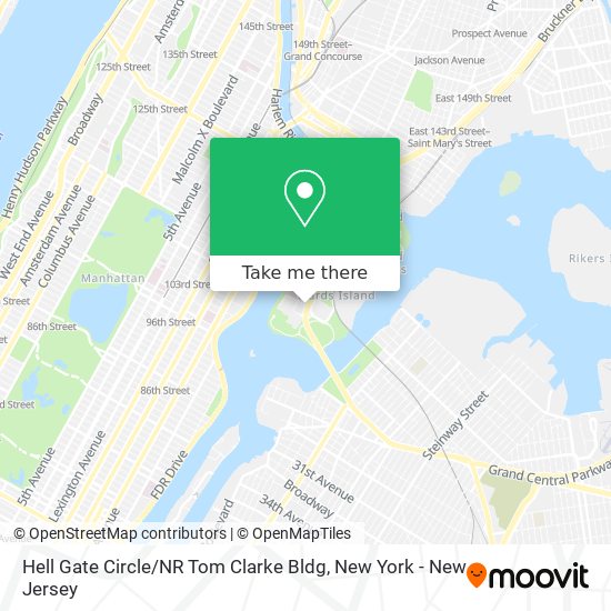 Mapa de Hell Gate Circle / NR Tom Clarke Bldg