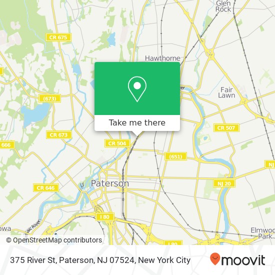Mapa de 375 River St, Paterson, NJ 07524
