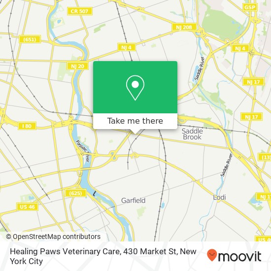 Healing Paws Veterinary Care, 430 Market St map