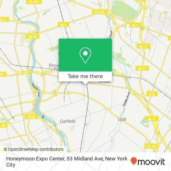 Mapa de Honeymoon Expo Center, 53 Midland Ave