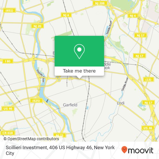 Mapa de Scillieri Investment, 406 US Highway 46