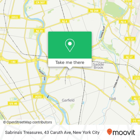 Mapa de Sabrina's Treasures, 43 Caruth Ave