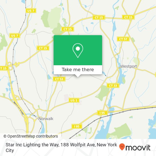 Mapa de Star Inc Lighting the Way, 188 Wolfpit Ave