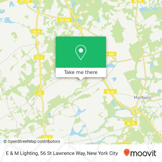 Mapa de E & M Lighting, 56 St Lawrence Way
