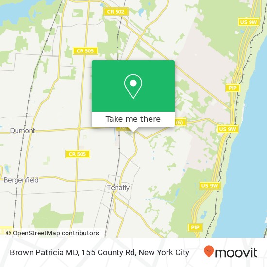 Mapa de Brown Patricia MD, 155 County Rd