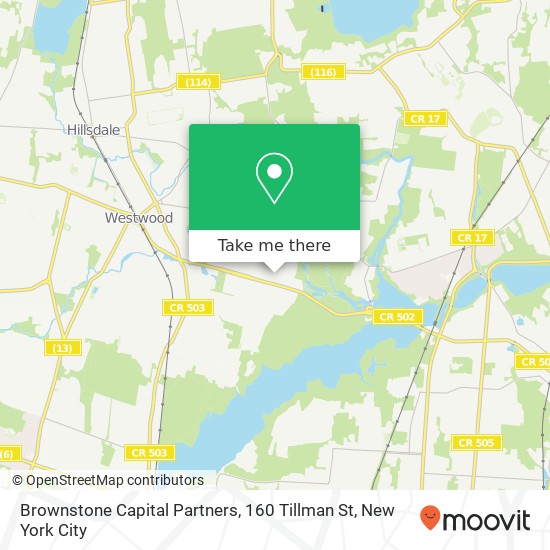 Mapa de Brownstone Capital Partners, 160 Tillman St