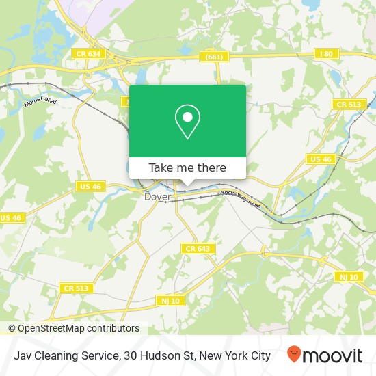 Jav Cleaning Service, 30 Hudson St map