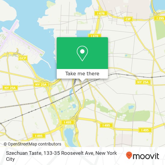 Mapa de Szechuan Taste, 133-35 Roosevelt Ave