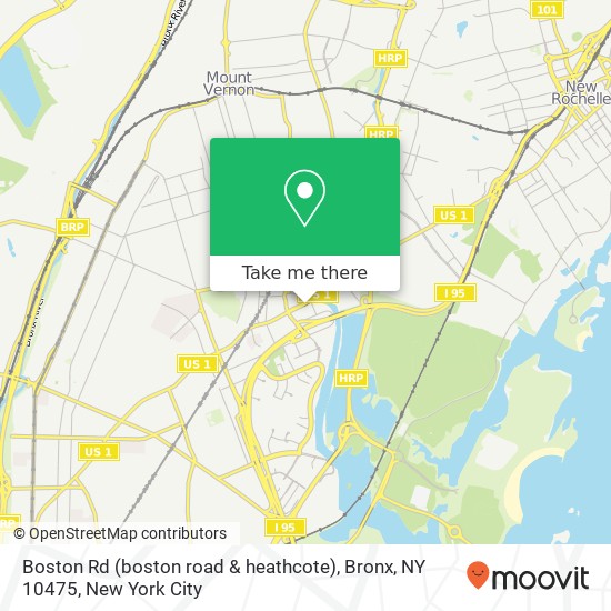 Boston Rd (boston road & heathcote), Bronx, NY 10475 map