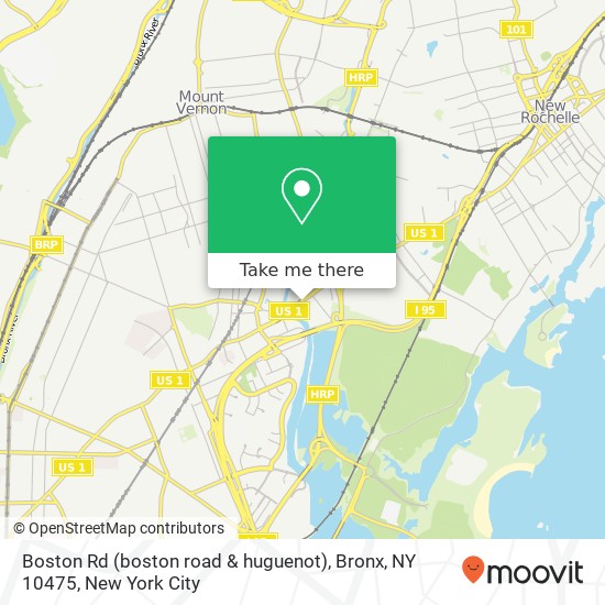 Boston Rd (boston road & huguenot), Bronx, NY 10475 map
