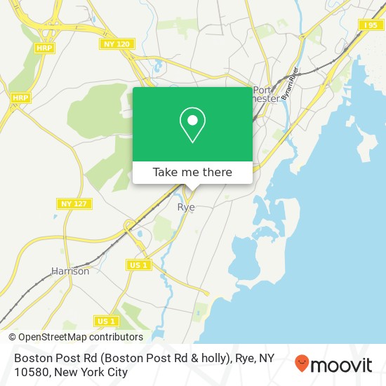 Mapa de Boston Post Rd (Boston Post Rd & holly), Rye, NY 10580